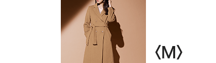 特別価格】イタリアンウールカシミヤ ベルテッドコート〈ニュアンス