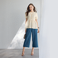 【5月7日まで30%OFF】涼しい　ワイドパンツ