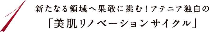 “新たなる”の領域へ果敢に挑む！「美肌リノベーションサイクル」