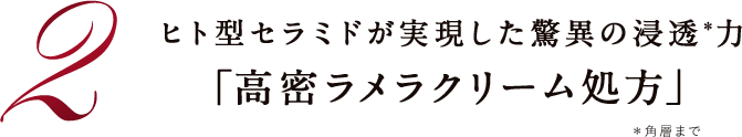 人の肌ときわめて近いラメラ構造が「高密ラメラクリーム処方」