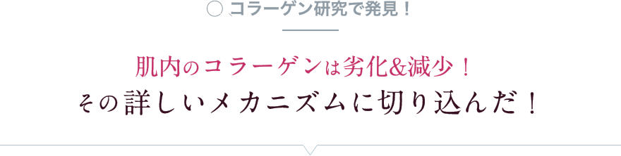 最新のコラーゲン研究 肌内のコラーゲンは劣化&減少！ その詳しいメカニズムに切り込んだ！