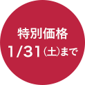 特別価格 1/31(土）まで