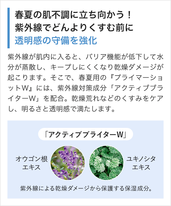 春夏の肌不調に立ち向かう！紫外線でどんよりくすむ前に透明感の守備を強化