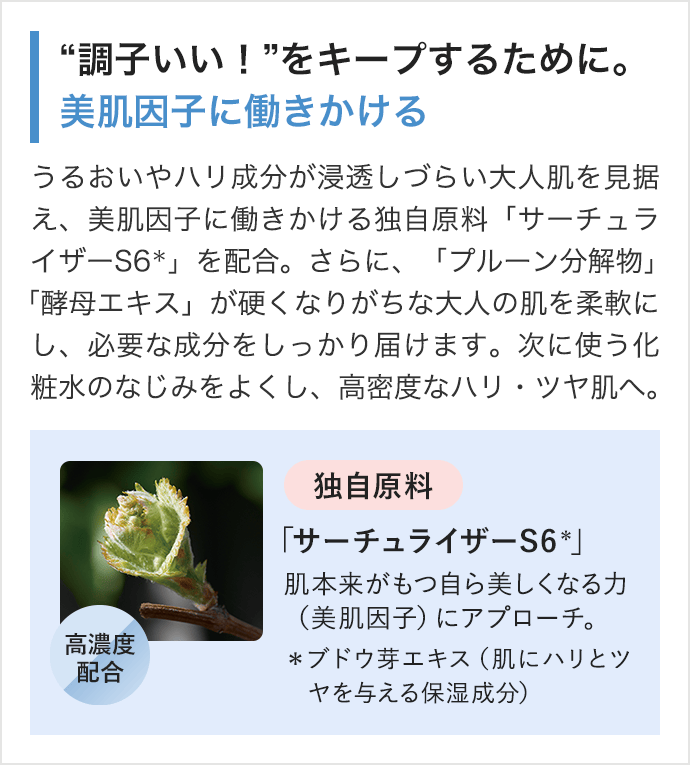 “調子いい！”をキープするために。美肌因子に働きかける