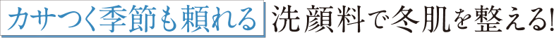カサつく季節も頼れる洗顔料で冬肌を整える！