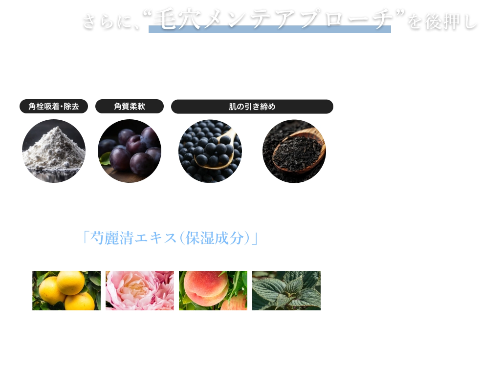 さらに、“毛穴メンテアプローチ”を後押し