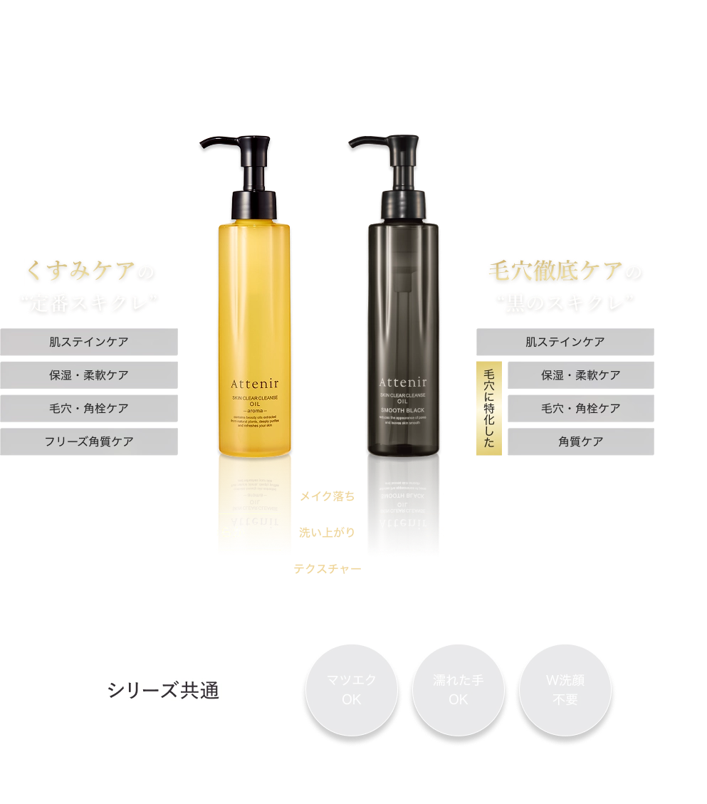 大人気『スキンクリア クレンズ オイル』シリーズ