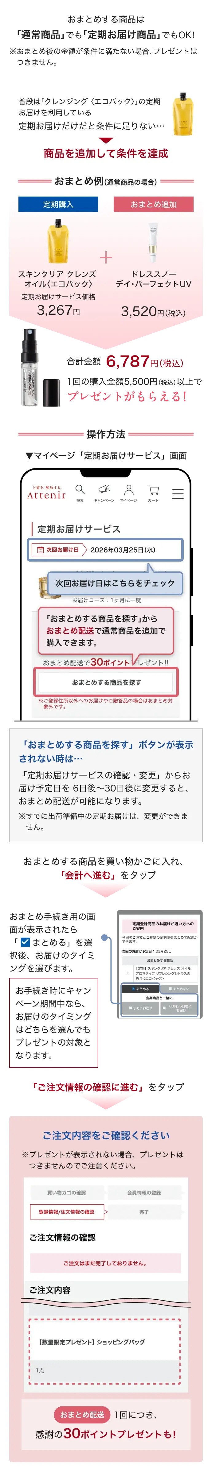 １回の購入金額がプレゼント条件に満たない