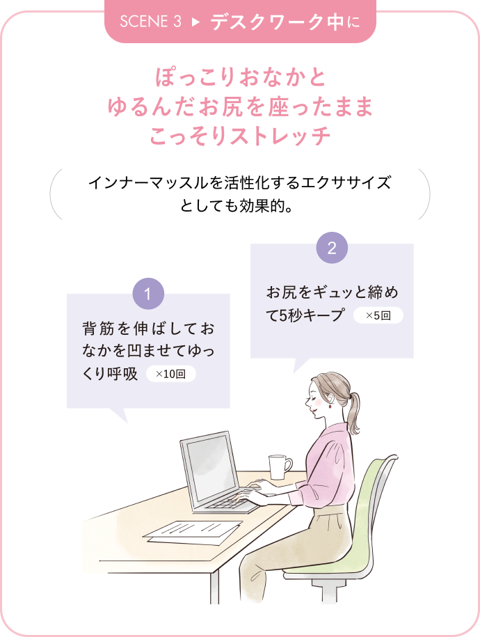 SCENE 3デスクワーク中に