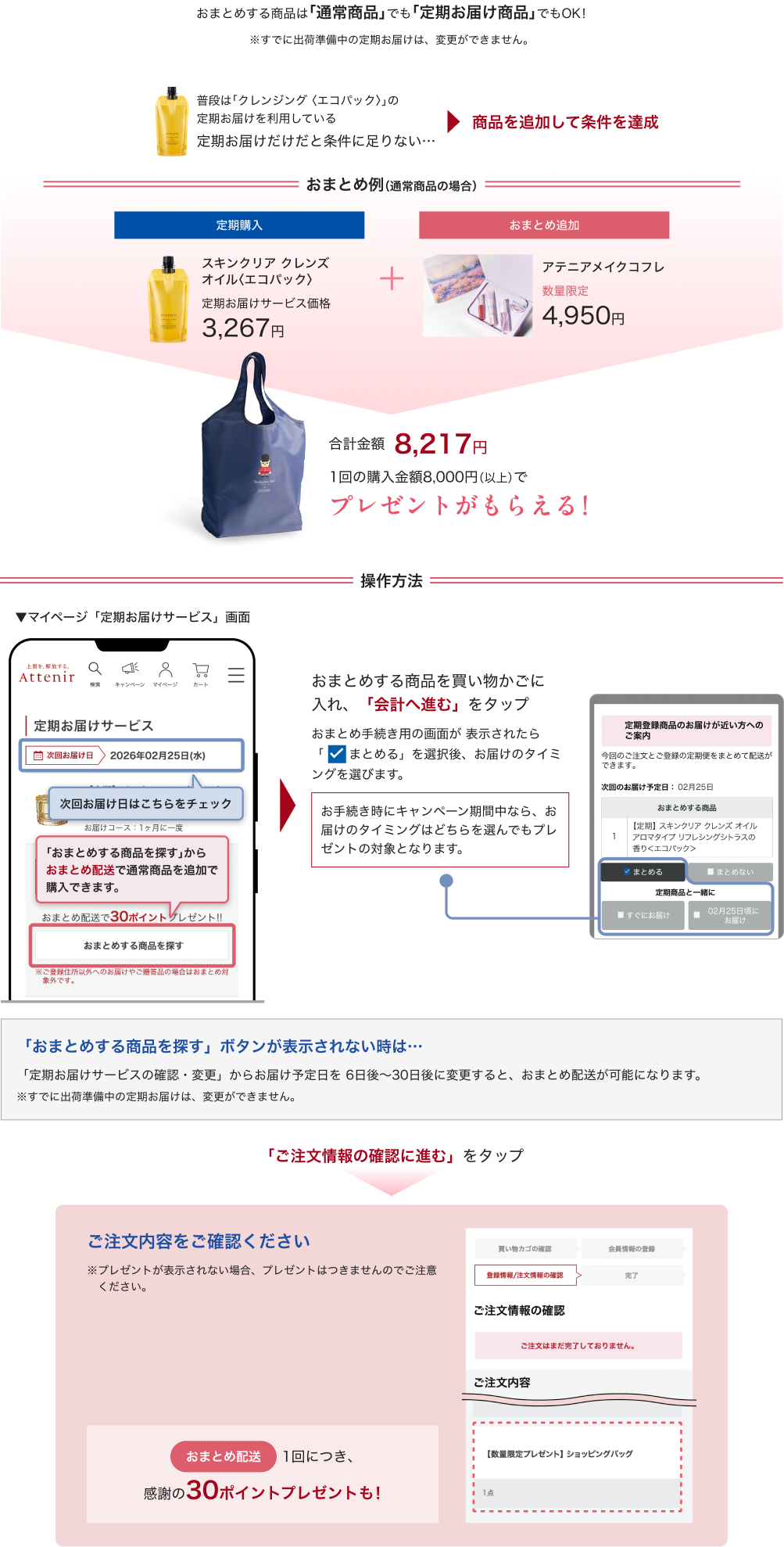 １回の購入金額がプレゼント条件に満たない