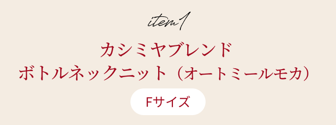 カシミヤブレンドボトルネックニット タイトル
