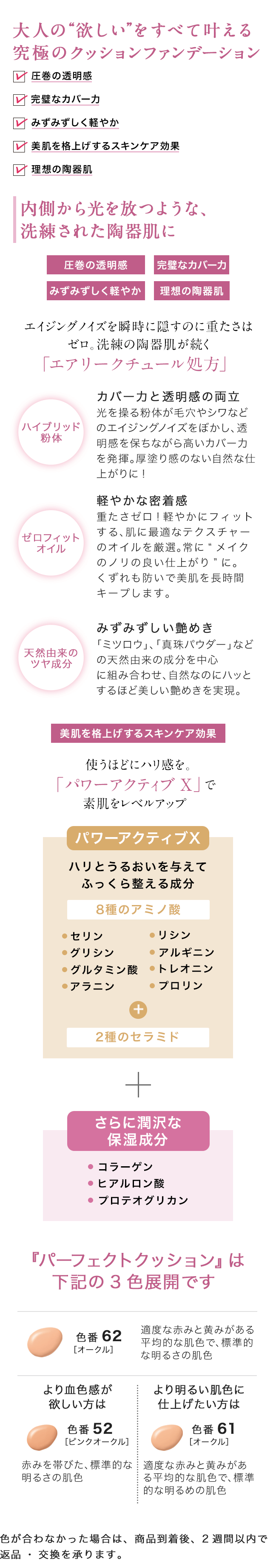 ラスターフィニッシュファンデーションパーフェクトクッション