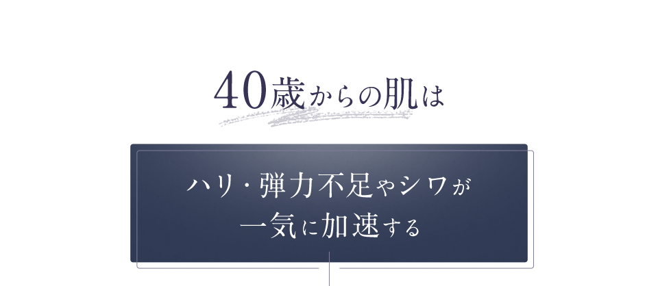 40歳からの肌はハリ・弾力不足やシワが一気に加速する