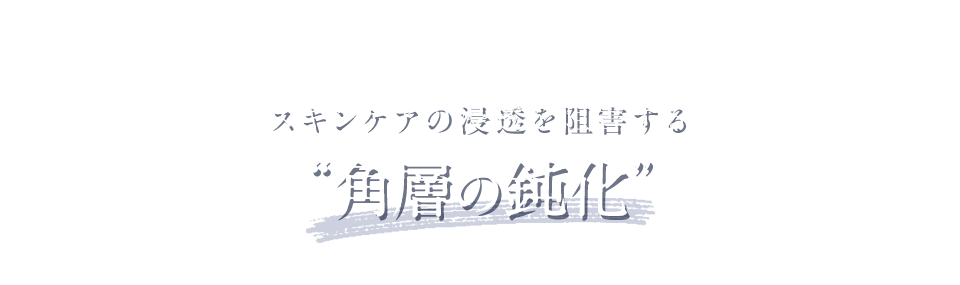 スキンケアの浸透を阻害する“角層の鈍化”