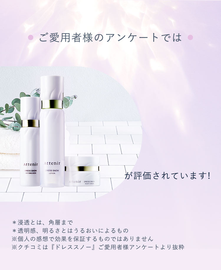 ご愛用者様のアンケートでは次の3点が評価されています！