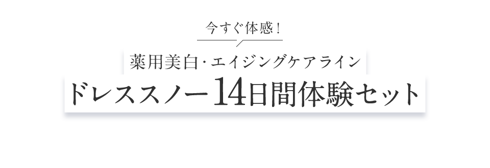 薬用美白・エイジングケアライン ドレススノー14日間体験セット