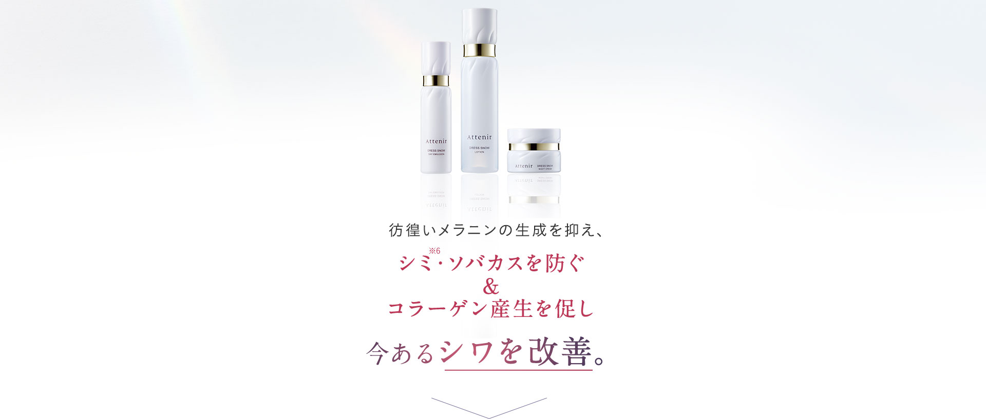 彷徨いメラニンの生成を抑え、シミそばかすを防ぐ&コラーゲンを生成し 今あるシワを改善