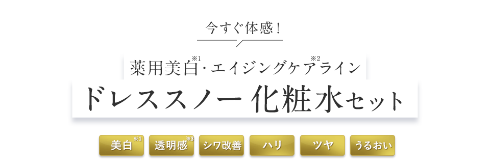 薬用美白・エイジングケアライン ドレススノー化粧水セット