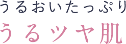 うるおいたっぷりうるツヤ肌