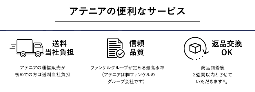 アテニアの便利なサービス