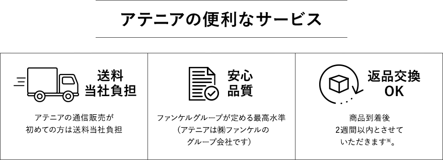 アテニアの便利なサービス